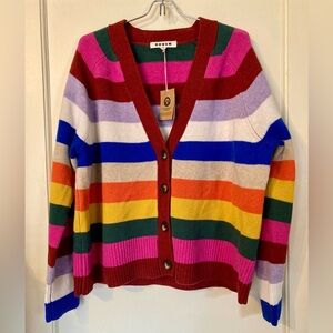 Boden Wool Striped Cardigan XL